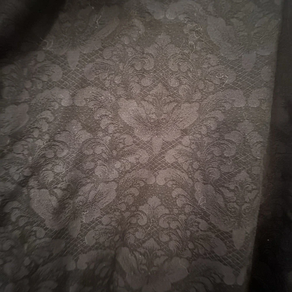Robert Graham Black Shirt Mens 2XL Floral Paisley Print LS Button Up Classic Fit